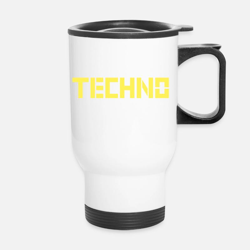 Techno - Tasse isotherme avec poignée - blanc