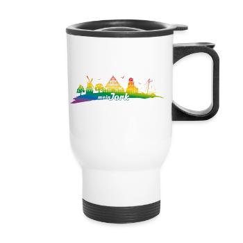 My Jork - Thermal mug with handle - white - Front
