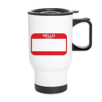 balise de nom vide - Tasse isotherme avec poignée - blanc - Devant