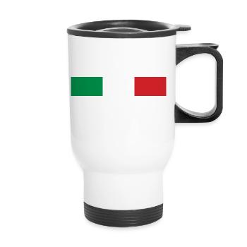 Italien-Banner - Thermobecher mit Tragegriff - Weiß - Vorne