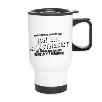 Anästhesist Anästhesistin Spruch Geschenk Beruf - Thermobecher mit Tragegriff - Weiß - Vorne
