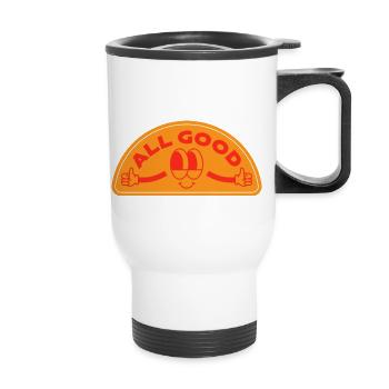 All Good - Gift - Gift Idea - Thermal mug with handle - white - Front