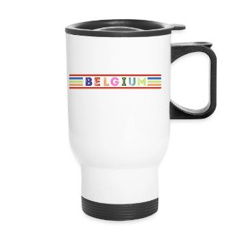 BELGIUM - Thermal mug with handle - white - Front