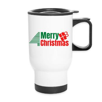 Merry Christmas - Thermal mug with handle - white - Front