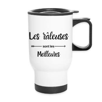 les râleuses sont les meilleures - Tasse isotherme avec poignée - blanc - Devant