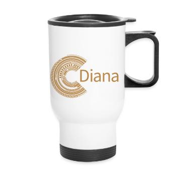 Pour Diana - Tasse isotherme avec poignée - blanc - Devant