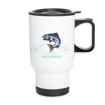 Pike IT Salmon Fishing - Thermal mug with handle - white - Front