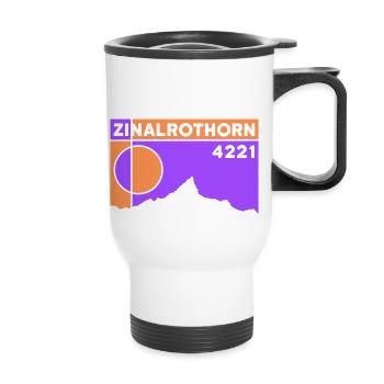 Zinalrothorn Mountain Tour High Tour North Ridge Souvenir - Thermal mug with handle - white - Front