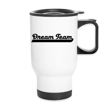Dream Team - Thermobecher mit Tragegriff - Weiß - Vorne