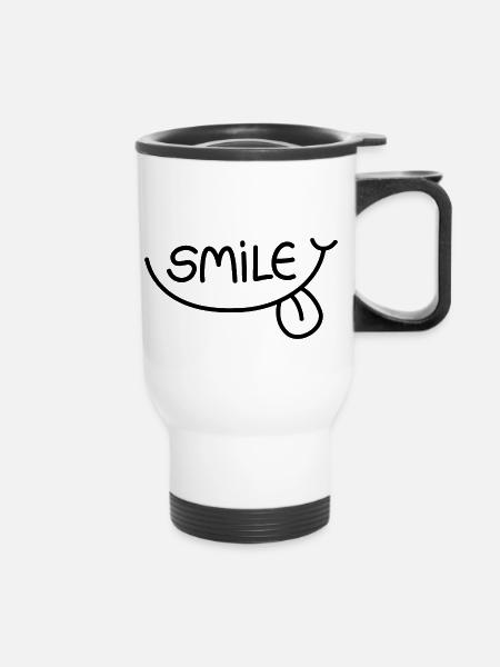 Smile - Thermobecher mit Tragegriff - Weiß
