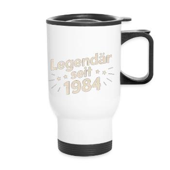 Légendaire depuis 1984 - Tasse isotherme avec poignée - blanc - Devant