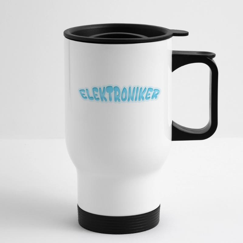 Electronics technician as electronics technician Thermal mug with handle