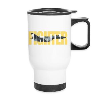 Fighter F-14 Tomcat - Thermal mug with handle - white - Front