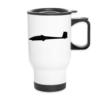 ASK 21 sailplane - Thermal mug with handle - white - Front