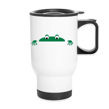 Frog face - Thermobecher mit Tragegriff - Weiß - Vorne