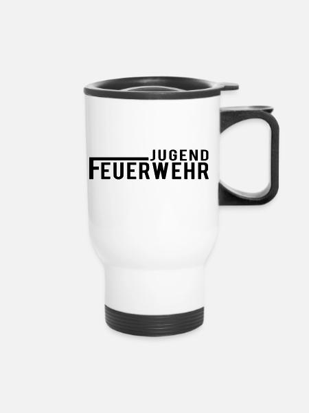 Jugendfeuerwehr - Thermobecher mit Tragegriff - Weiß