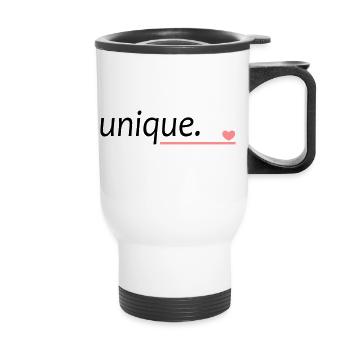 unique unique saying - Thermal mug with handle - white - Front
