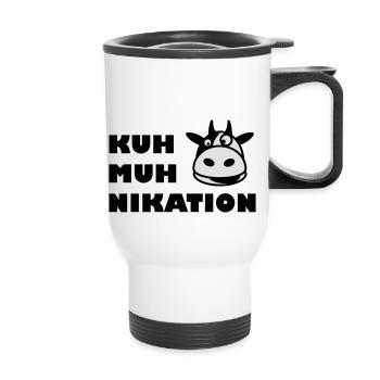 Kommunikation Kuh - Thermobecher mit Tragegriff - Weiß - Vorne