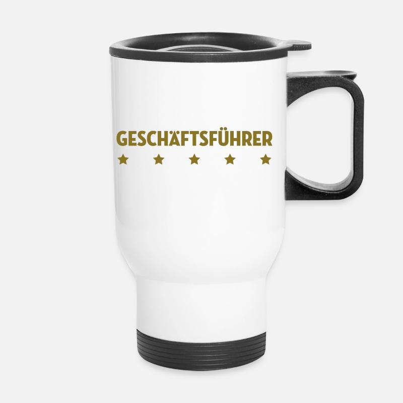 Geschäftsführer Geschäftsführerin Unternehmen - Thermobecher mit Tragegriff - Weiß