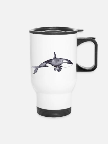 Orca - Thermobecher mit Tragegriff - Weiß