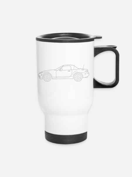 Sportwagen MX 5 - Thermobecher mit Tragegriff - Weiß