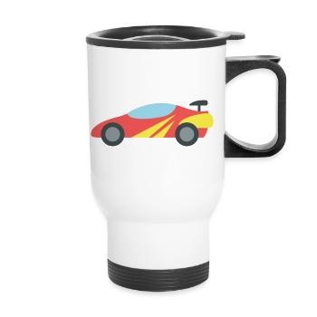 Racing car - Thermal mug with handle - white - Front