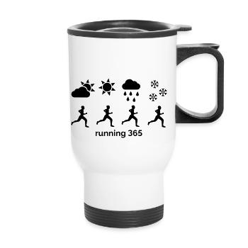 Course à pied 365 - Tasse isotherme avec poignée - blanc - Devant