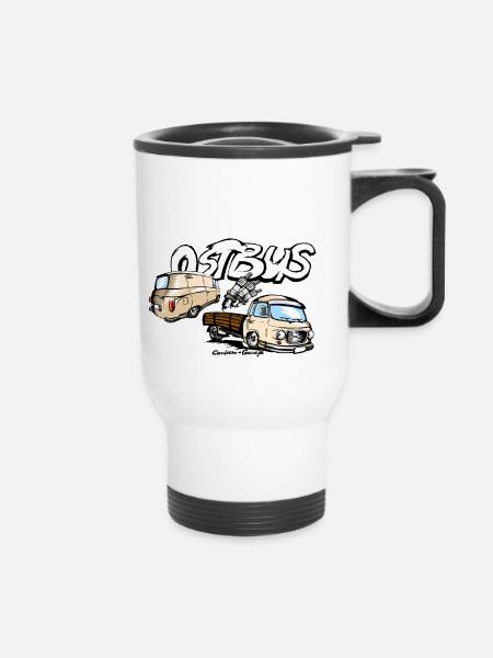 Ostbus - Thermobecher mit Tragegriff - Weiß