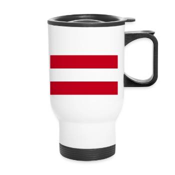 Autriche Flagge Austria Land Österreicher Wien - Tasse isotherme avec poignée - blanc - Devant