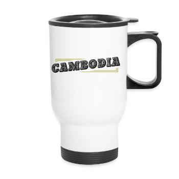 Cambodge Khmer Fierté I Cadeau - Tasse isotherme avec poignée - blanc - Devant