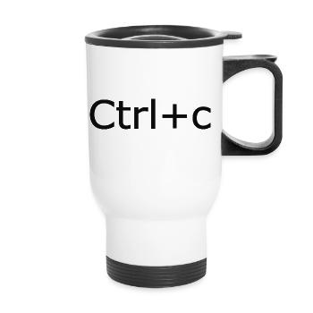 Ctrl+C - Thermal mug with handle - white - Front