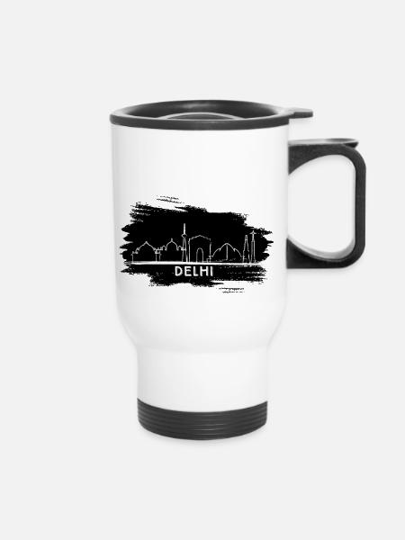 Delhi Skyline - Thermobecher mit Tragegriff - Weiß