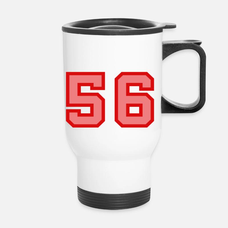 Cool Retro Retrostyle Jersey Number Back Number - Thermal mug with handle - white