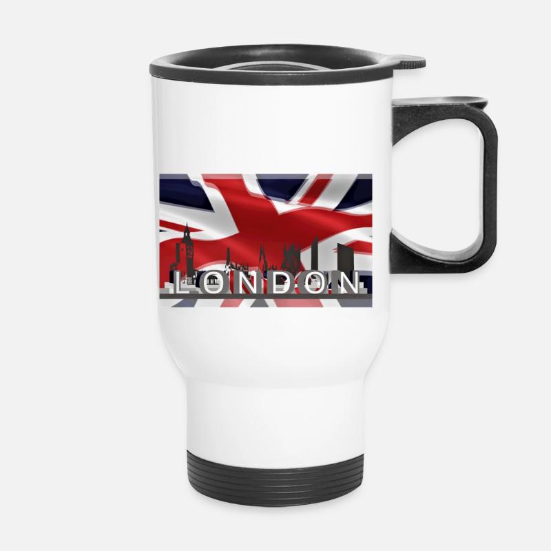 London - Thermobecher mit Tragegriff - Weiß