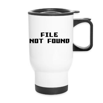 File Not Found - Thermal mug with handle - white - Front