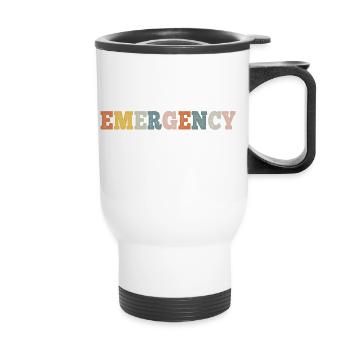 Emergency Nurse Dialysis Nursing RN - Thermal mug with handle - white - Front