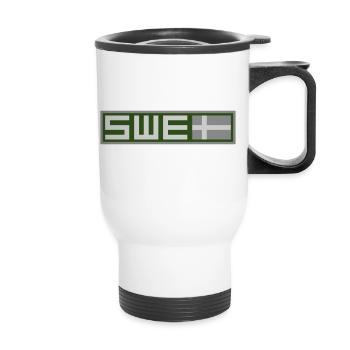 Sweden Tactical Flag - Thermal mug with handle - white - Front