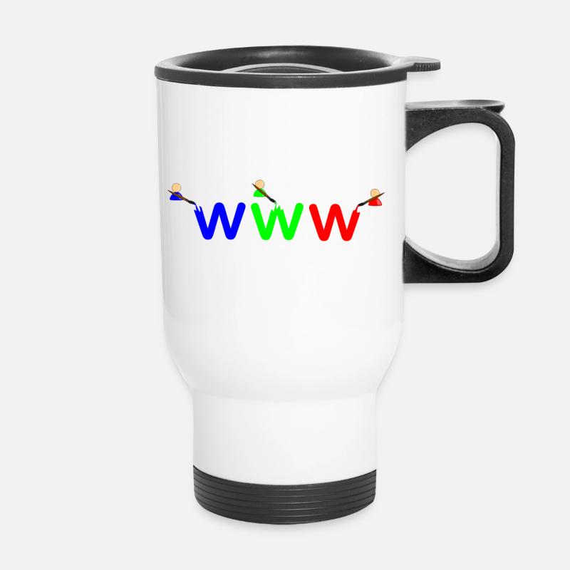 Couleur WWW - Tasse isotherme avec poignée - blanc