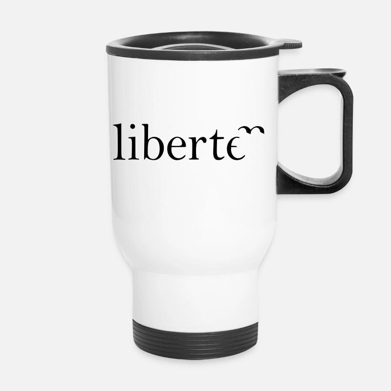 FREEDOM - Thermal mug with handle - white