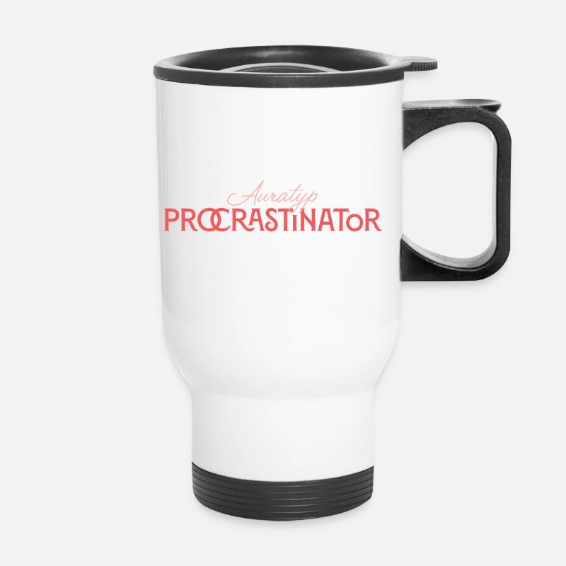 Auratype Procrastinateur - Tasse isotherme avec poignée - blanc