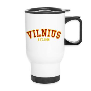 Vilnius Fondée en 1986 - Tasse isotherme avec poignée - blanc - Devant