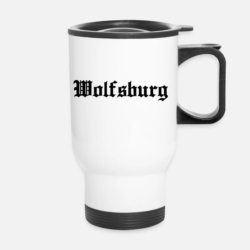Wolfsburg - Thermobecher mit Tragegriff - Weiß