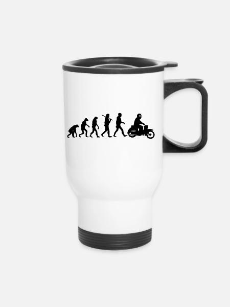 avaler évolution - Tasse isotherme avec poignée - blanc