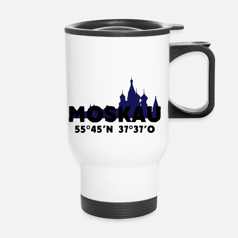 Moskau - Thermobecher mit Tragegriff - Weiß