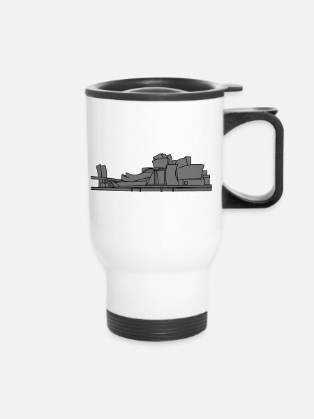 Musée Guggenheim Bilbao 2 - Tasse isotherme avec poignée - blanc