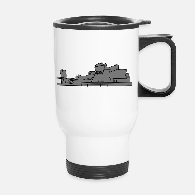 Musée Guggenheim Bilbao 2 - Tasse isotherme avec poignée - blanc