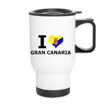 J'AIME GRAN CANARIA FLAG - Tasse isotherme avec poignée - blanc - Devant