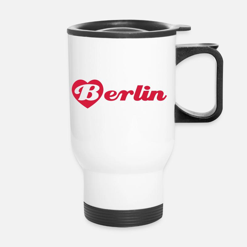 I love Berlin - Thermobecher mit Tragegriff - Weiß