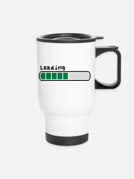 Loading - Thermobecher mit Tragegriff - Weiß