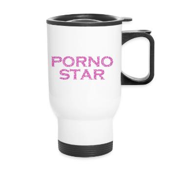 Sexy Porn Star - Tasse isotherme avec poignée - blanc - Devant